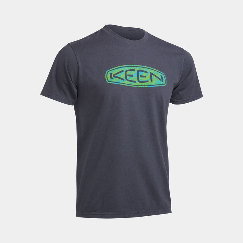 Playeras Keen Geode Logo Para Hombre Azul Marino - Ropa Keen Mexico (658374-DSH)